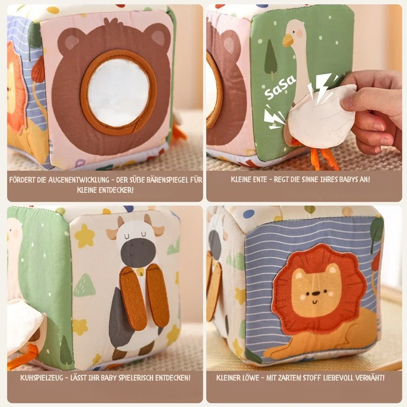 Montessori Spielbox aus Stoff – fördert Feinmotorik & Entdecken ab dem Babyalter