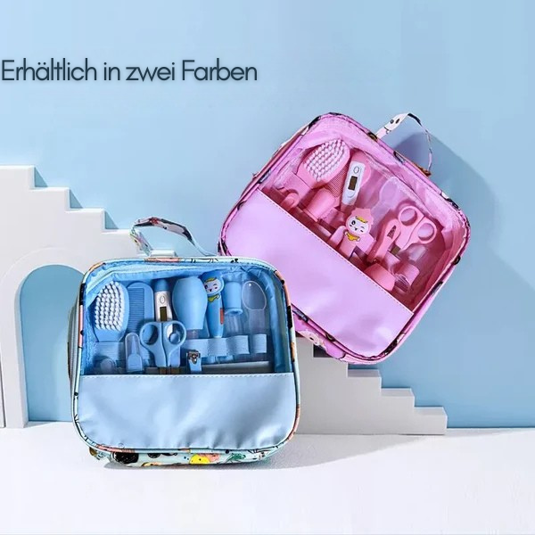 12-teiliges Baby Pflege-Set – mit Bürste, Schere & Thermometer für Rundum-Versorgung
