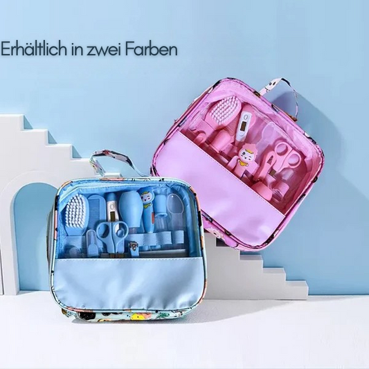 12-teiliges Baby Pflege-Set – mit Bürste, Schere & Thermometer für Rundum-Versorgung