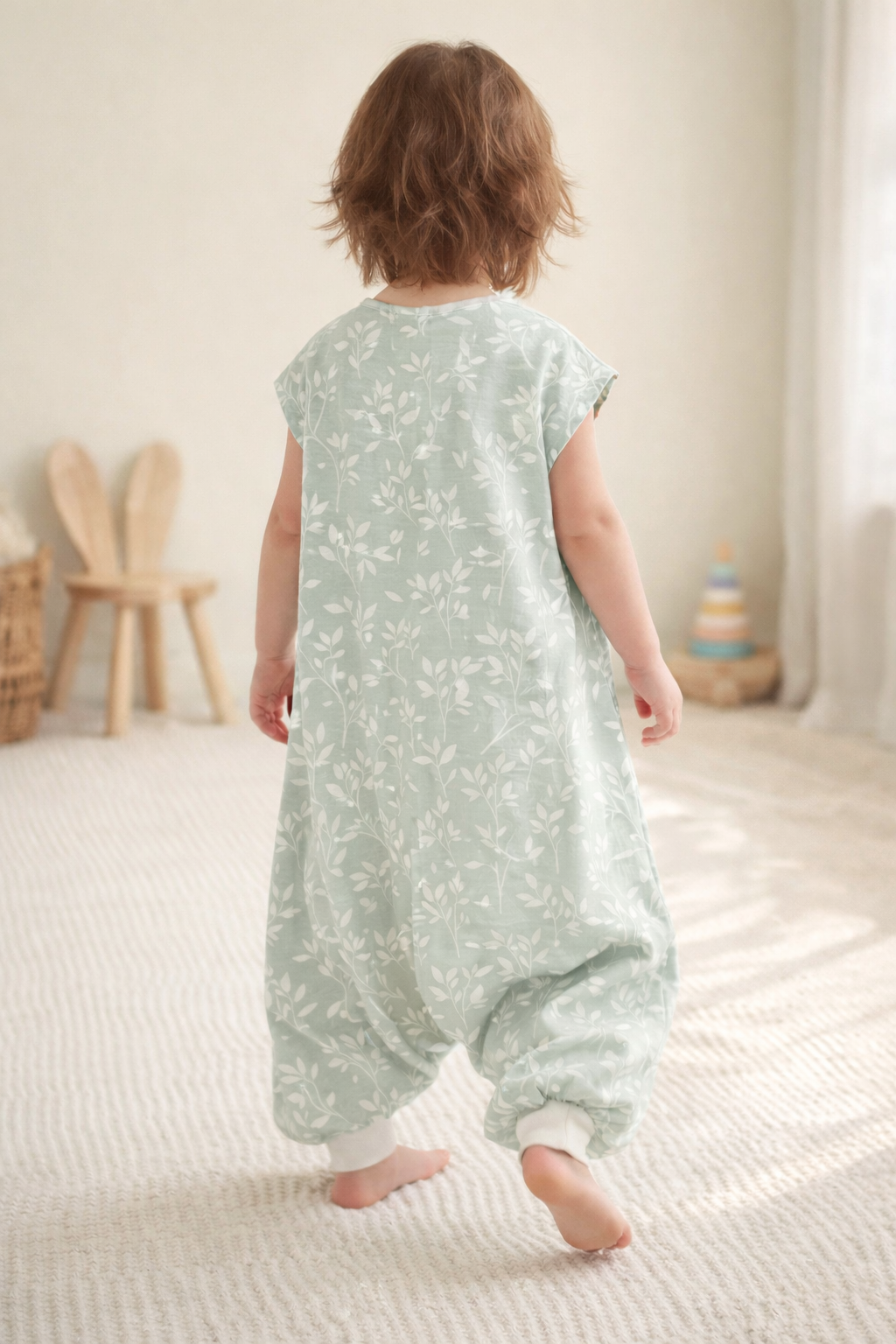 Sommerschlafsack mit Beinen aus Baumwolle – leicht, atmungsaktiv & ideal für warme Nächte