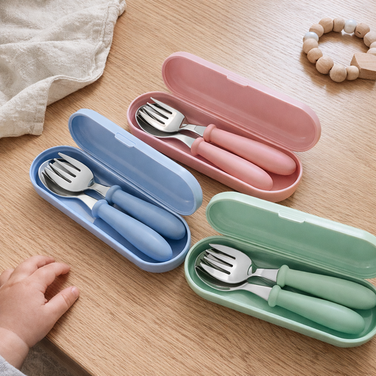 Kinderbesteck aus Edelstahl im Etui – 3-teilig & ideal für unterwegs