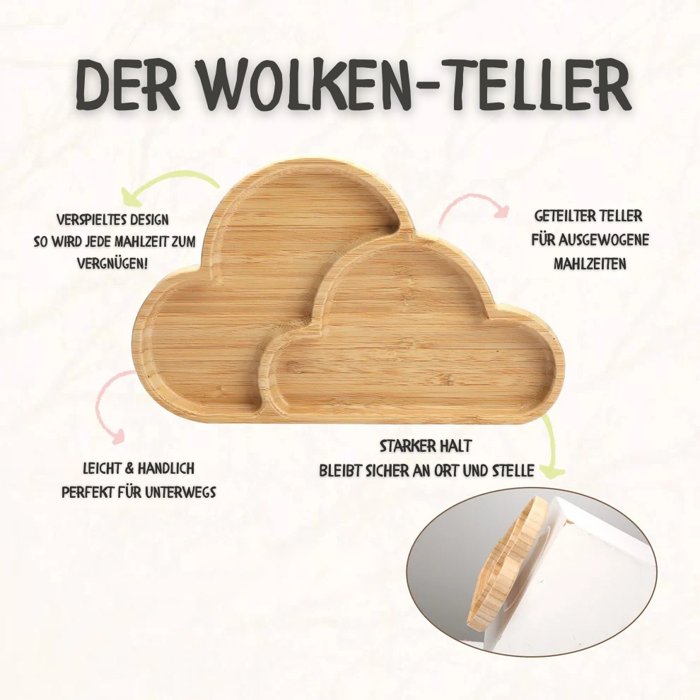 Babyschale aus Bambus mit Saugnapf – rutschfest & ideal für die ersten Mahlzeiten