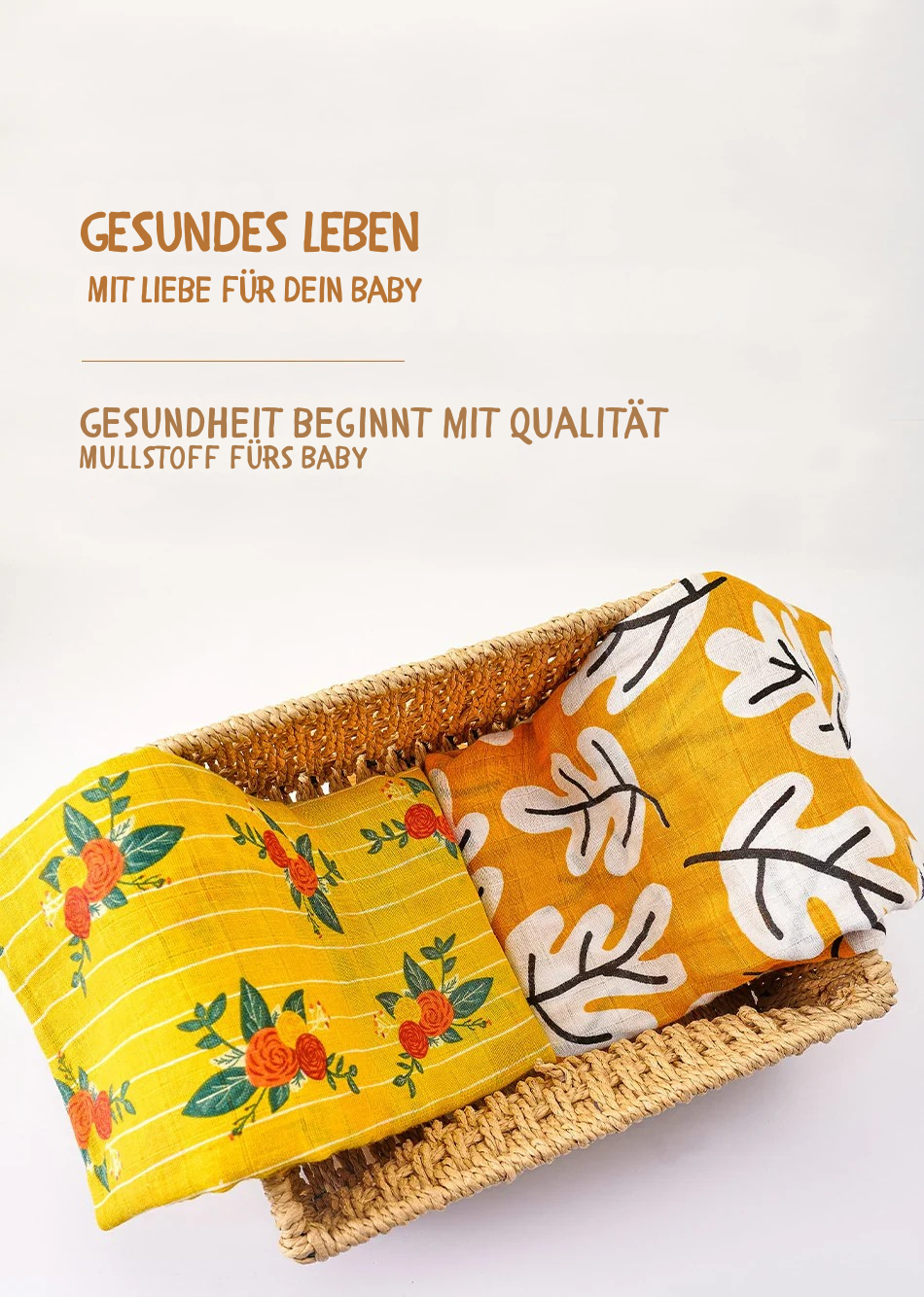 Mulltücher im 2er-Set aus Baumwolle – vielseitig als Pucktuch, Decke oder Spucktuch