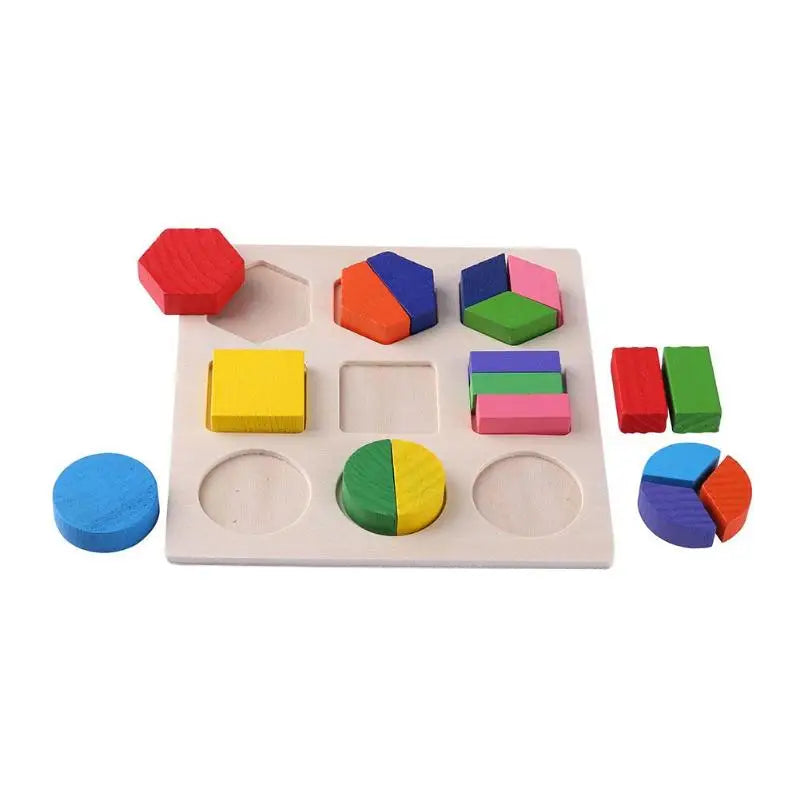 Montessori Holzpuzzle mit Formen – Farben & Mengen spielerisch entdecken