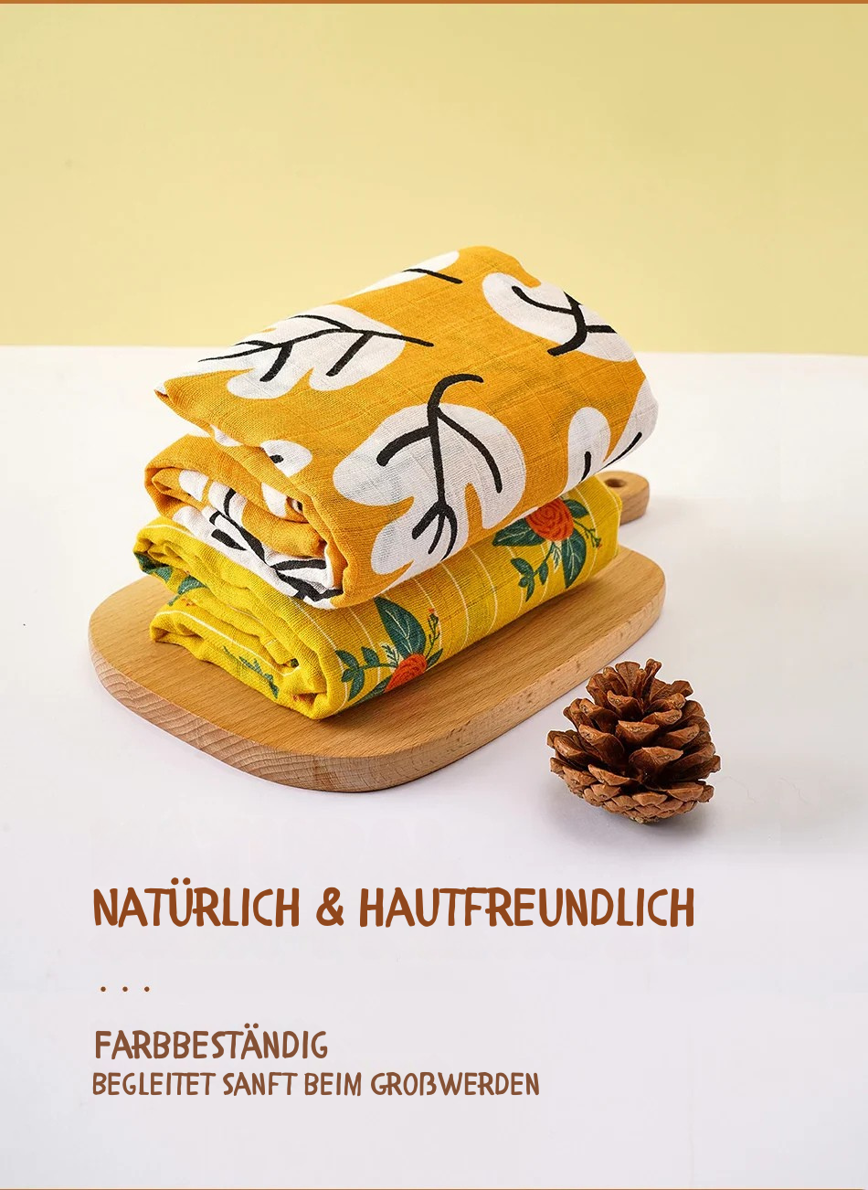 Mulltücher im 2er-Set aus Baumwolle – vielseitig als Pucktuch, Decke oder Spucktuch