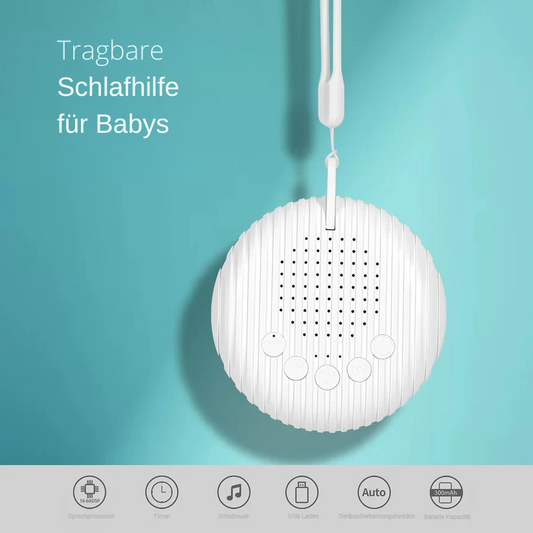 White Noise Schlafhilfe für Babys – 10 Klänge, Timer & USB-Akku für ruhige Nächte