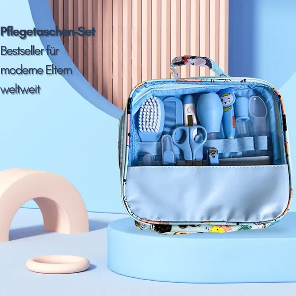 12-teiliges Baby Pflege-Set – mit Bürste, Schere & Thermometer für Rundum-Versorgung