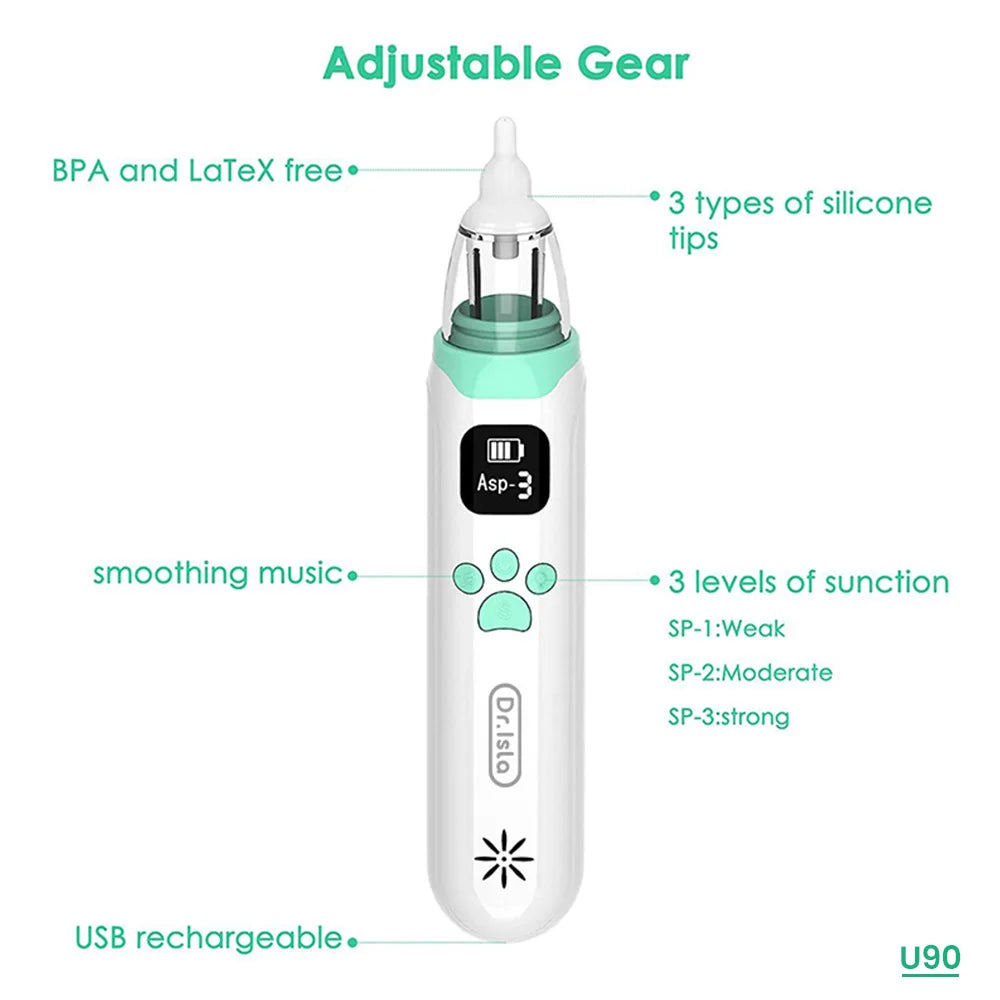 Elektrischer Nasensauger aus Silikon – sanfte & leise Reinigung für Babys