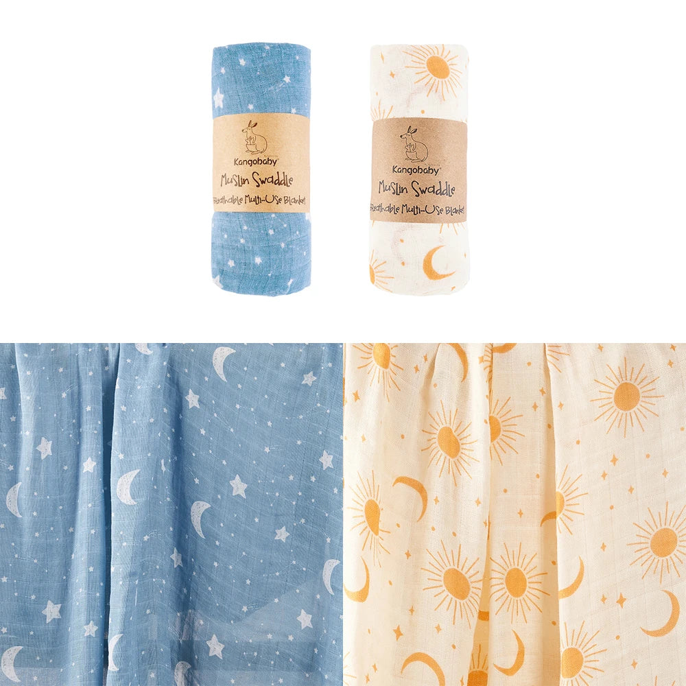 Mulltücher im 2er-Set aus Baumwolle – vielseitig als Pucktuch, Decke oder Spucktuch