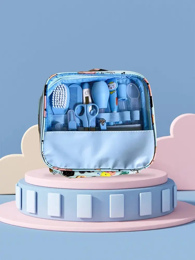 12-teiliges Baby Pflege-Set – mit Bürste, Schere & Thermometer für Rundum-Versorgung