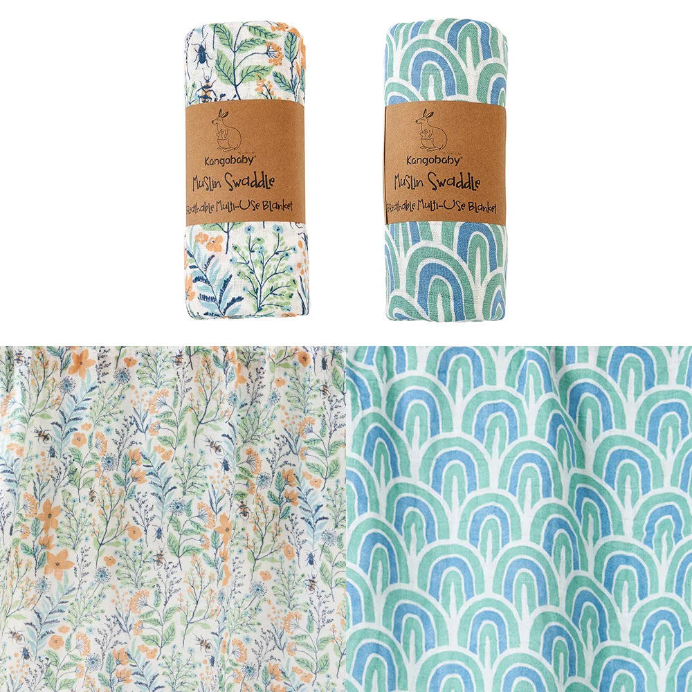 Mulltücher im 2er-Set aus Baumwolle – vielseitig als Pucktuch, Decke oder Spucktuch