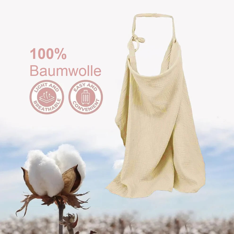 Musselin Stilltuch mit Bügelhals – diskret stillen