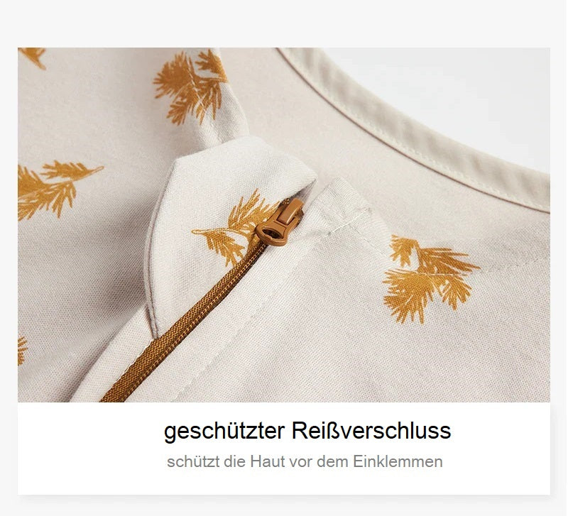 Sommerschlafsack mit Beinen aus Baumwolle – leicht, atmungsaktiv & ideal für warme Nächte