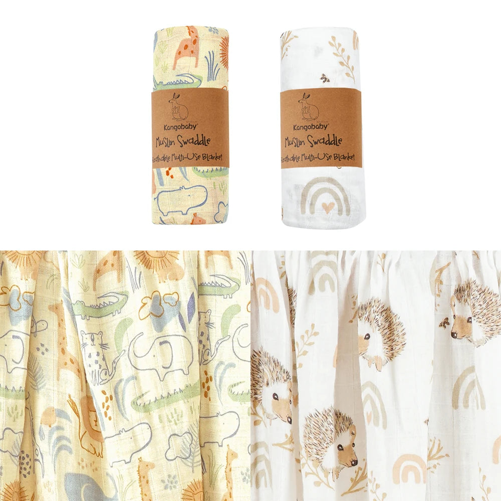 Mulltücher im 2er-Set aus Baumwolle – vielseitig als Pucktuch, Decke oder Spucktuch