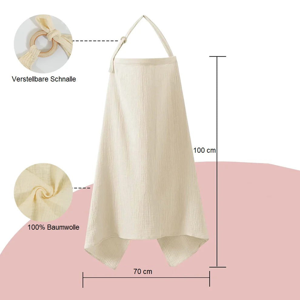 Musselin Stilltuch mit Bügelhals – diskret stillen