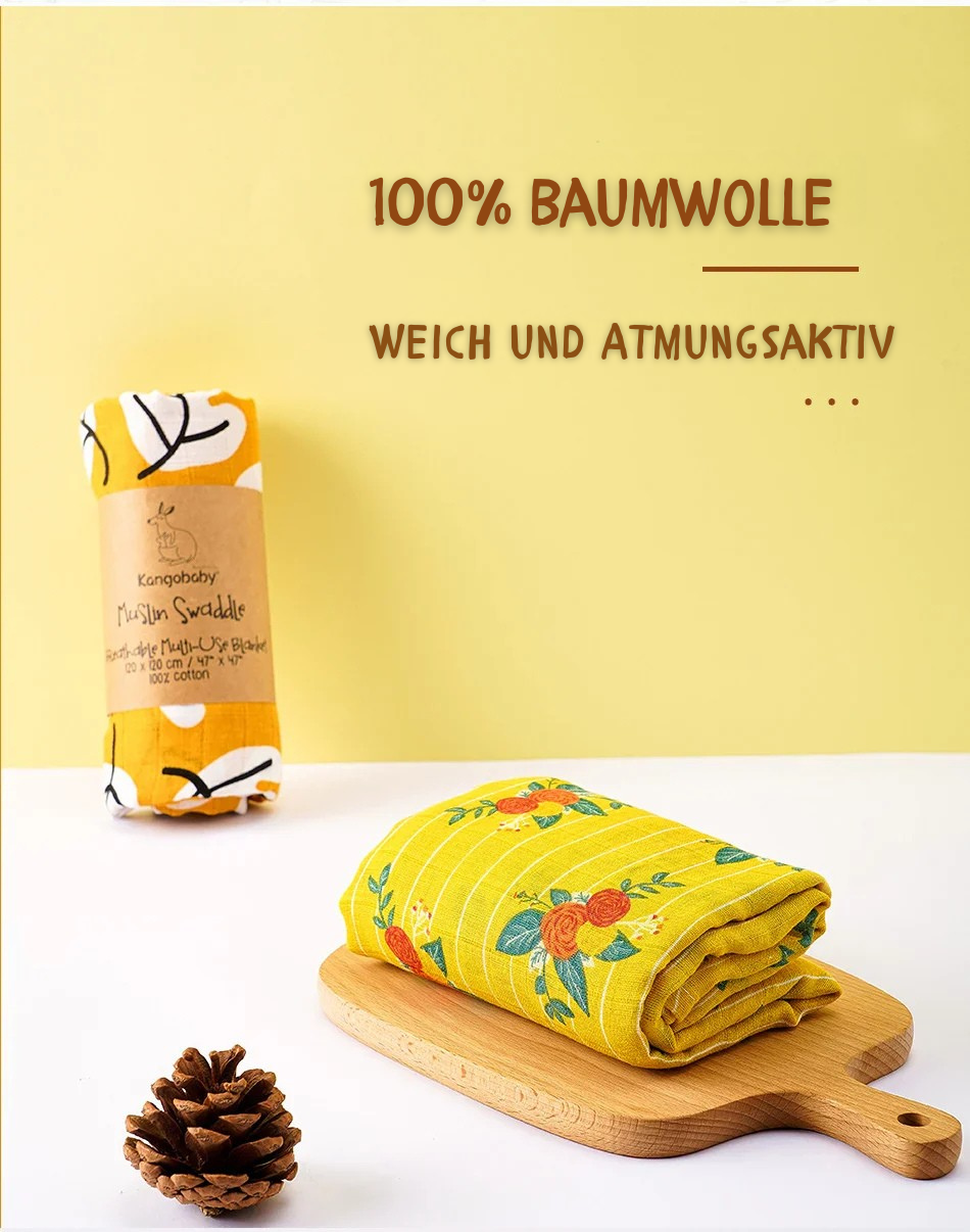 Mulltücher im 2er-Set aus Baumwolle – vielseitig als Pucktuch, Decke oder Spucktuch