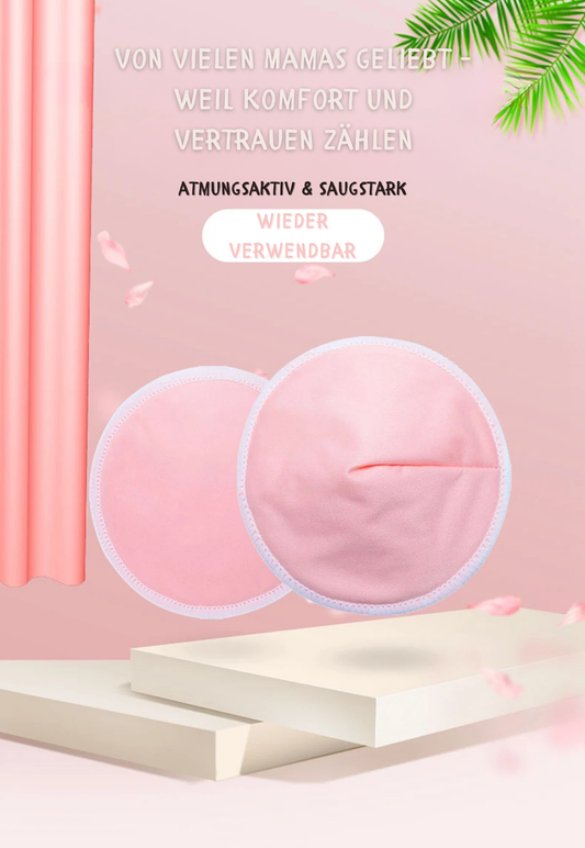 Bambus-Viskose Stilleinlagen – 2er Set, Weich, Saugstark und Waschbar